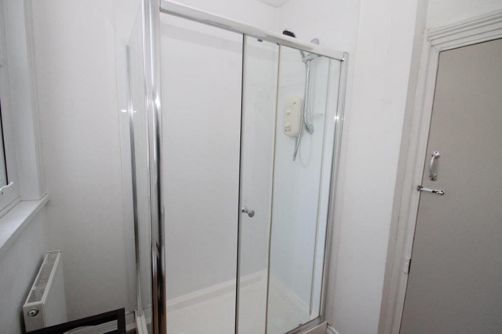 Bathroom with large shower