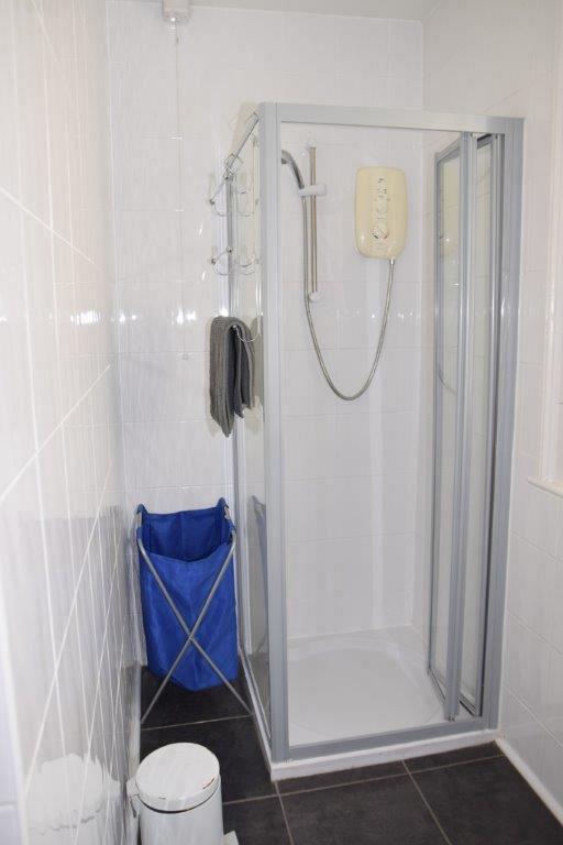 White shared shower room