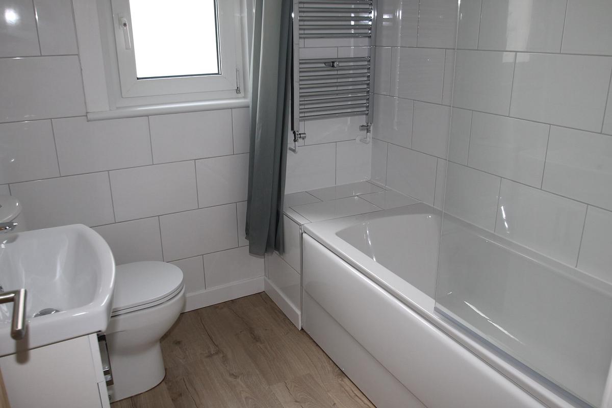 White shared bathroom