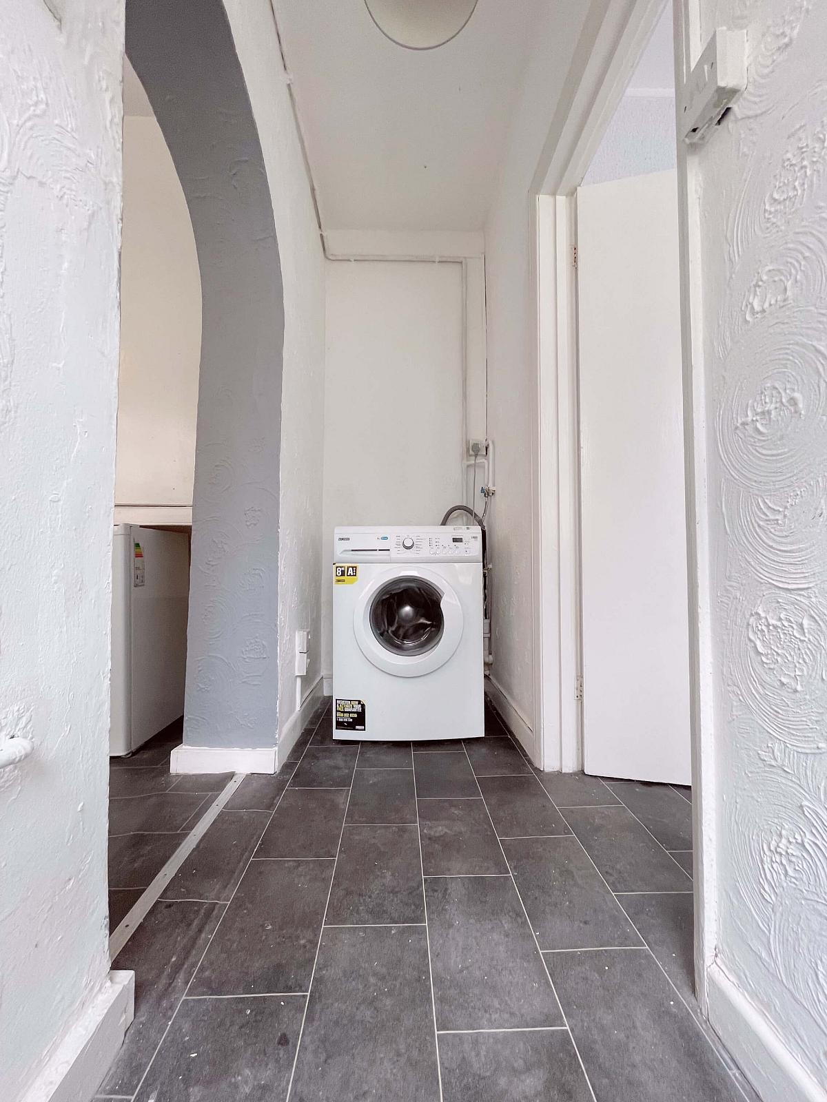 Hallway with washing machine