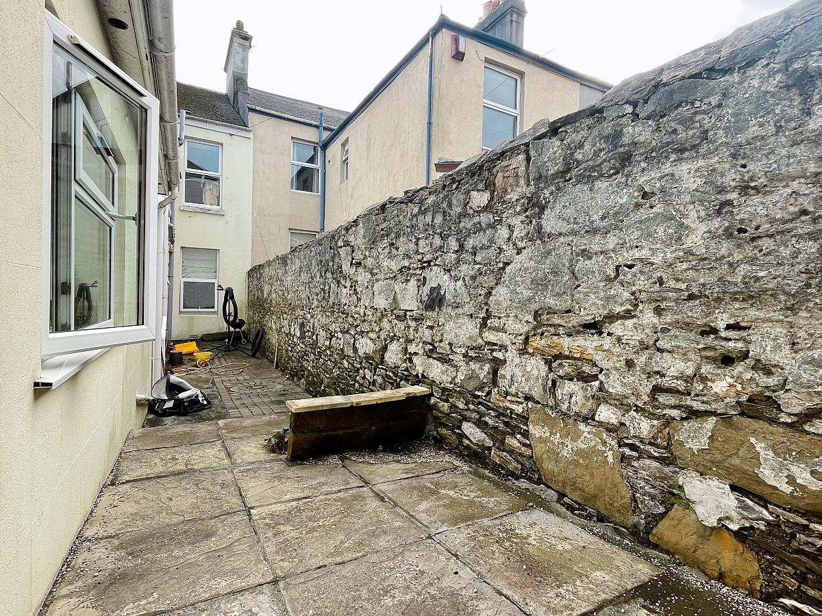 Back garden of property